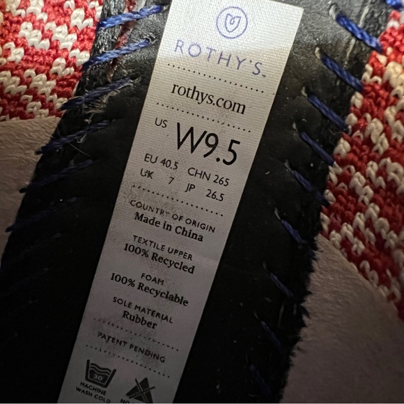 Rothy's The Point ballet flats in Red Apple Honeycomb 9.5 - Picture 3 of 6